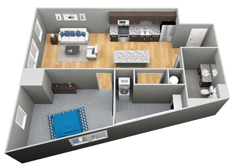 The Durham 3D Floor Plan - The Corvina
